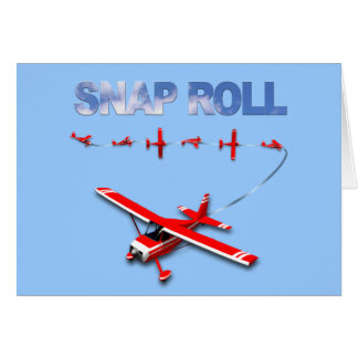 Snap Roll Aerobatic manoeuvre with Red Airplane