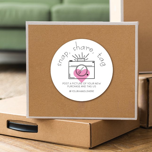 Snap Share Tag Heart Camera Social Media Business (Creator Uploaded)