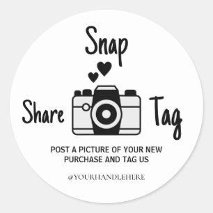 Snap Share Tag Simple Camera Crafts Small Business