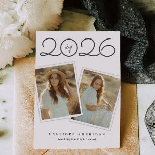 Snap Shots Minimal Graduation Announcement Card