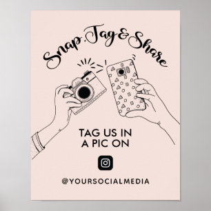 Snap, Tag, Share Instagram Social Media Poster
