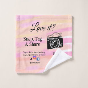 snap tag share media camera add socials love it. A Wash Cloth