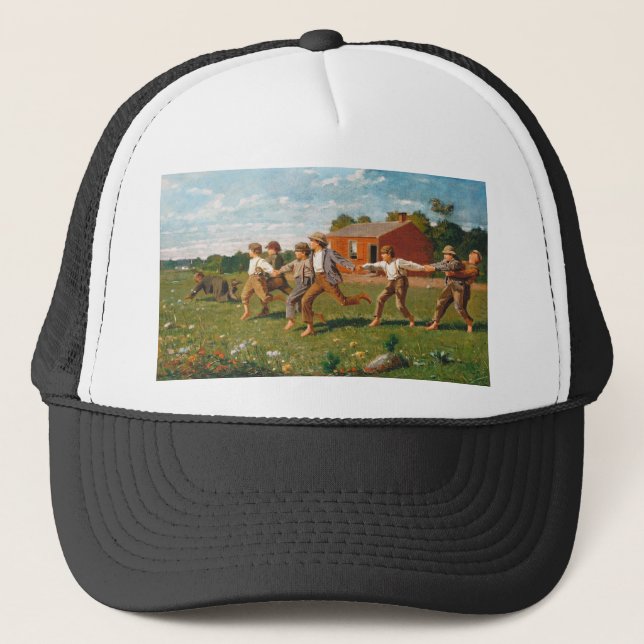 Snap the Whip (1872) by Winslow Homer. Trucker Hat (Front)