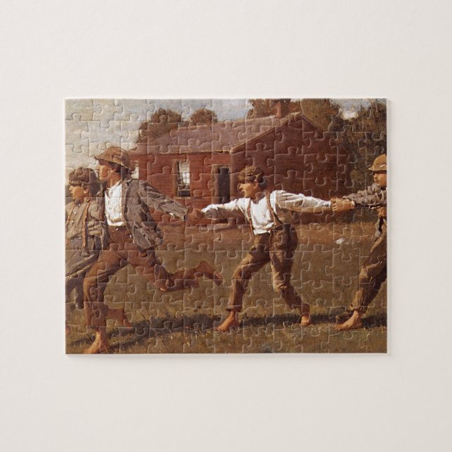 Snap the Whip', Winslow Homer_Great Work of Art Jigsaw Puzzle (Horizontal)