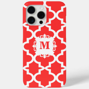 Snapdragon Coral Moroccan Tile Personalized iPhone iPhone 15 Pro Max Case