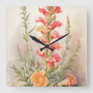 Snapdragon Splendor Square Wall Clock
