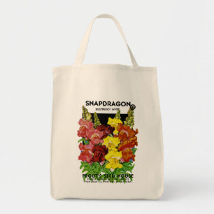 Snapdragon Vintage Seed Packet Tote Bag