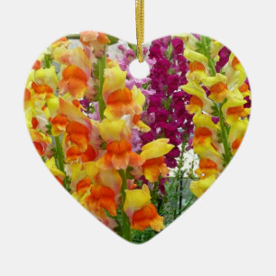Snapdragons Colourful Floral Ceramic Ornament
