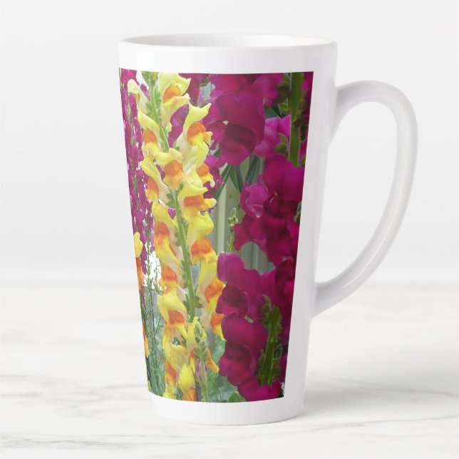 Snapdragons Colourful Floral Latte Mug (Right)