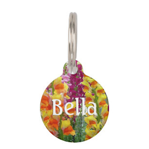 Snapdragons Colourful Floral Pet Tag