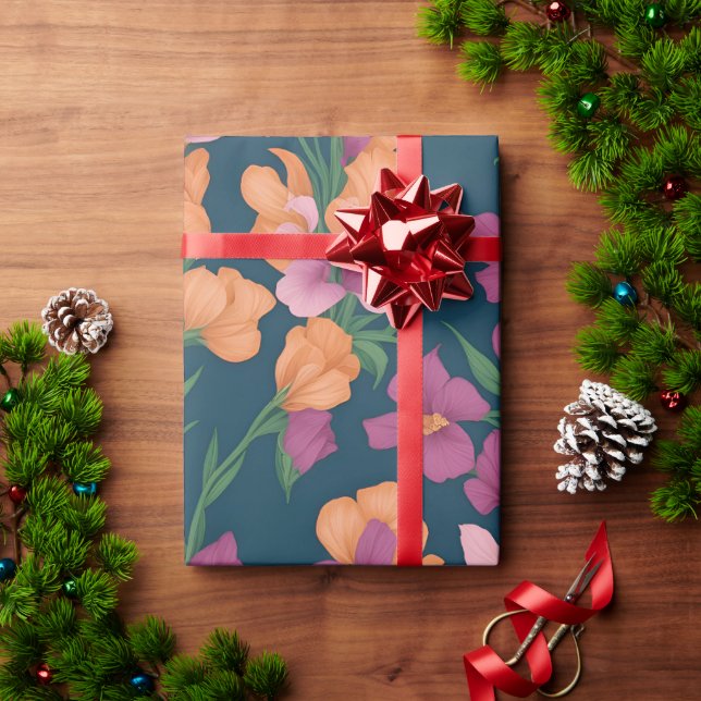 Snapdragons Rainbow Colourful Personalized Pattern Wrapping Paper (Holiday Gift)