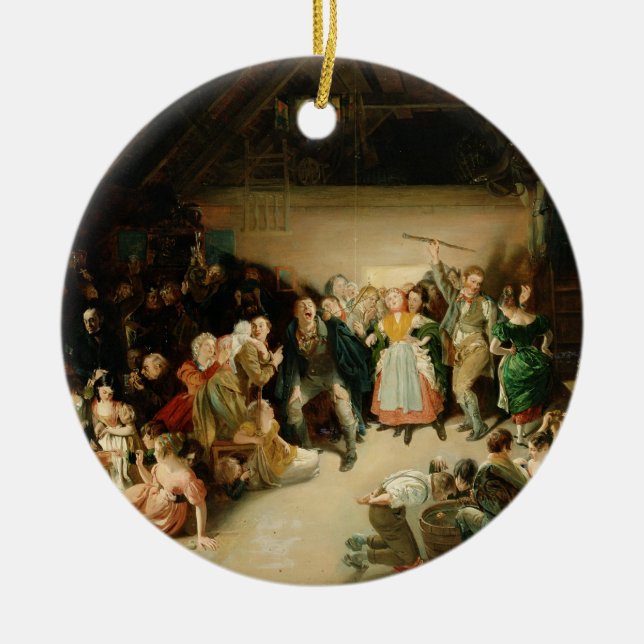 Snapp Apple Night Ceramic Ornament (Front)
