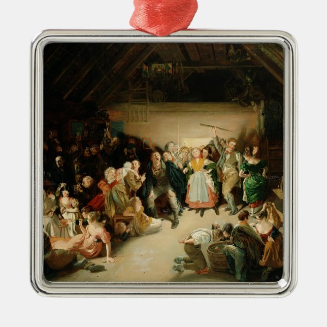 Snapp Apple Night Metal Ornament (Front)