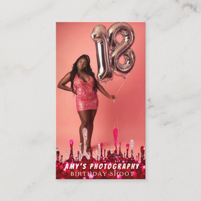 Snapping Special Moments Birthday Photographer Business Card (Front)