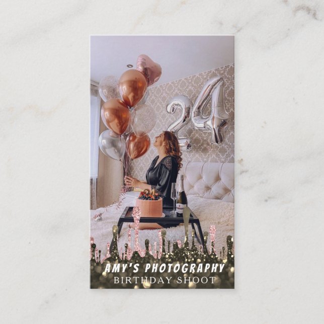 Snapping Special Moments Birthday Photographer Business Card (Front)