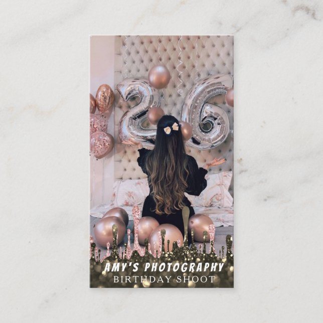 Snapping Special Moments Birthday Photographer Business Card (Front)