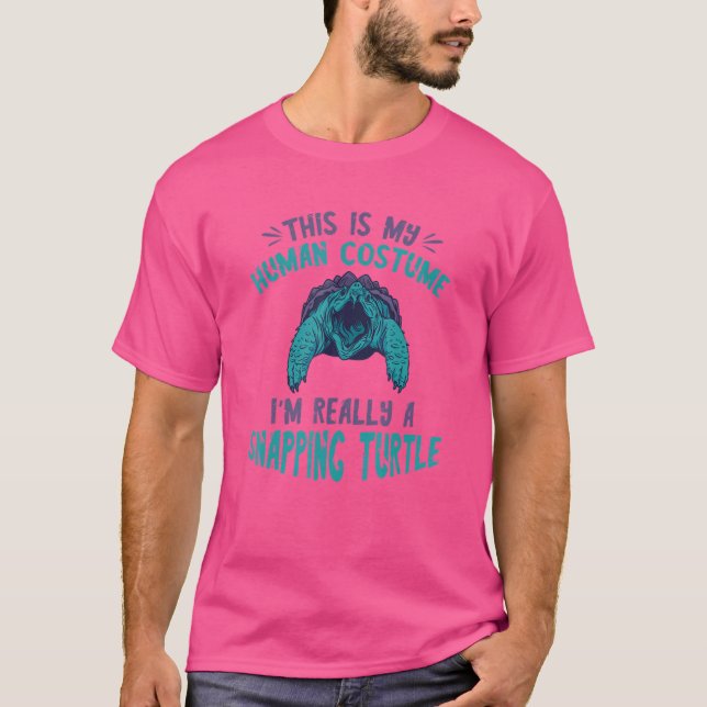 Snapping Turtle Human Costume Aligator Snapping Tu T-Shirt (Front)