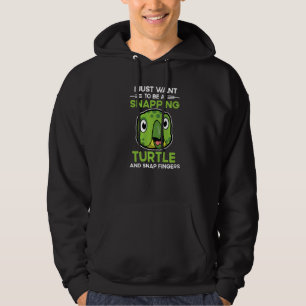 Snapping Turtle Snap Fingers Aligator Snapping Tur Hoodie