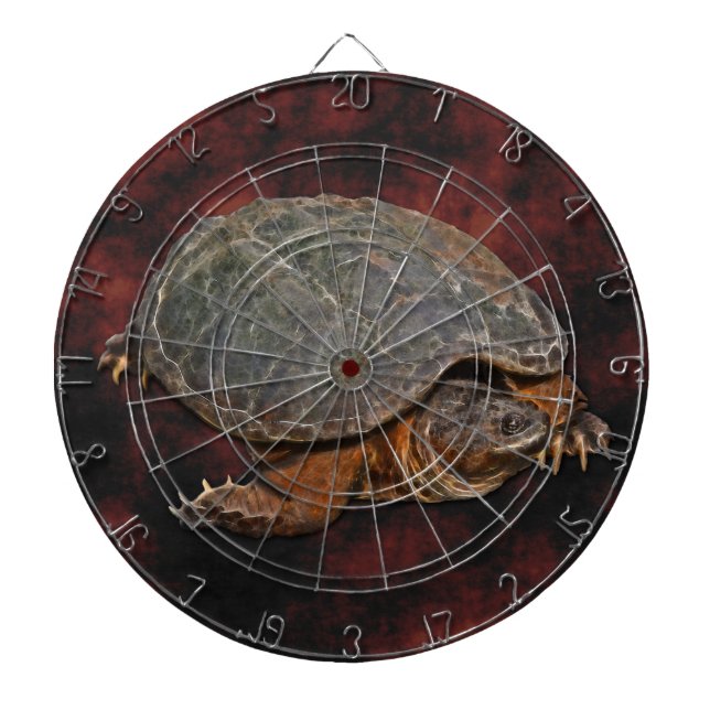 Snapping Turtle Terrapin-lover Gift Dartboard (Front)