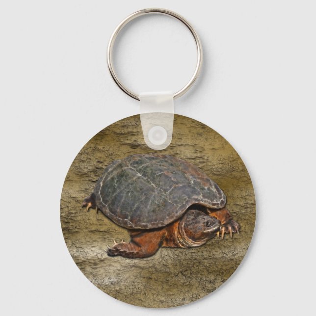 Snapping Turtle Terrapin-lover Gift Keychain (Front)