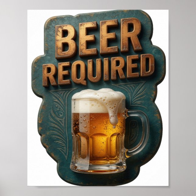 Snappy BEER REQUIRED Print (Front)