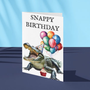 Snappy Birthday Alligator Funny Crocodile Card
