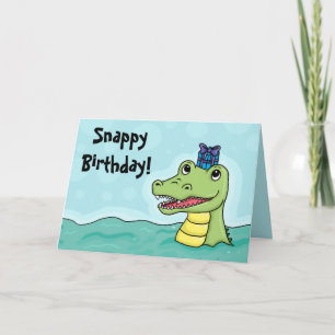 Snappy Birthday Carte Crocodile