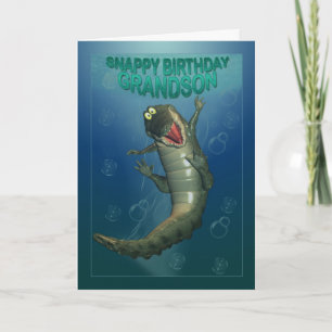 Snappy Birthday Happy Crocodile Underwater View Card