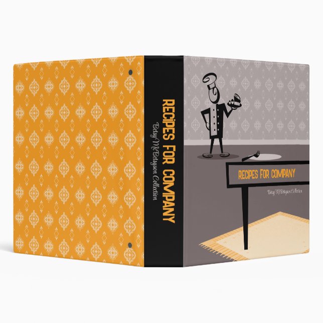 Snappy Chef male food plate recipe cookbook binder (Background)