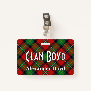 Snappy Clan Boyd Tartan Badge