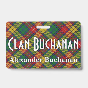 Snappy Clan Buchanan Tartan Badge