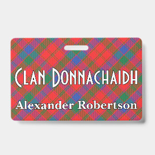 Snappy Clan Donnachaidh Robertson Tartan Badge