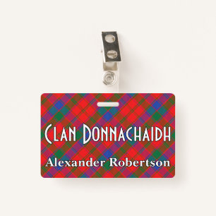 Snappy Clan Donnachaidh Robertson Tartan Badge