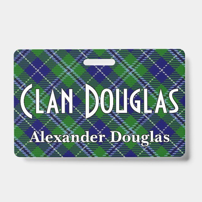 Snappy Clan Douglas Tartan Badge (Front)