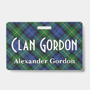 Snappy Clan Gordon Tartan Badge