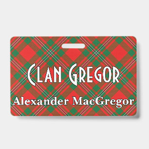 Snappy Clan Gregor MacGregor Tartan Badge