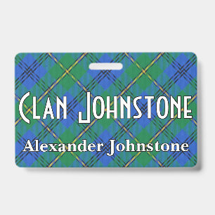Snappy Clan Johnstone Johnston Tartan Badge