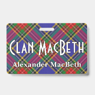 Snappy Clan MacBeth Tartan Badge