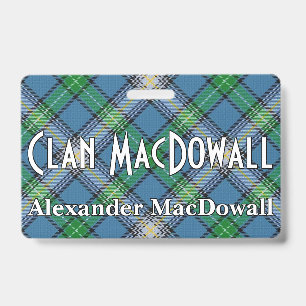 Snappy Clan MacDowall Tartan Badge