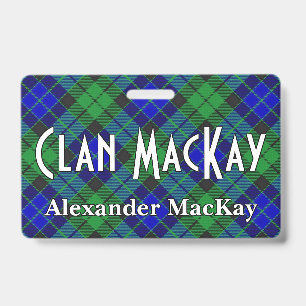 Snappy Clan MacKay Tartan Badge