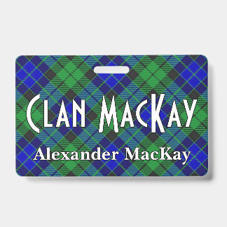 Snappy Clan MacKay Tartan Badge