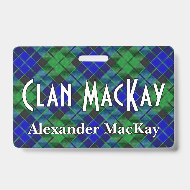 Snappy Clan MacKay Tartan Badge (Front)