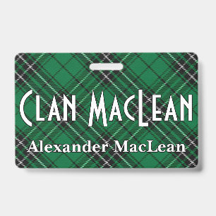 Snappy Clan MacLean Tartan Badge