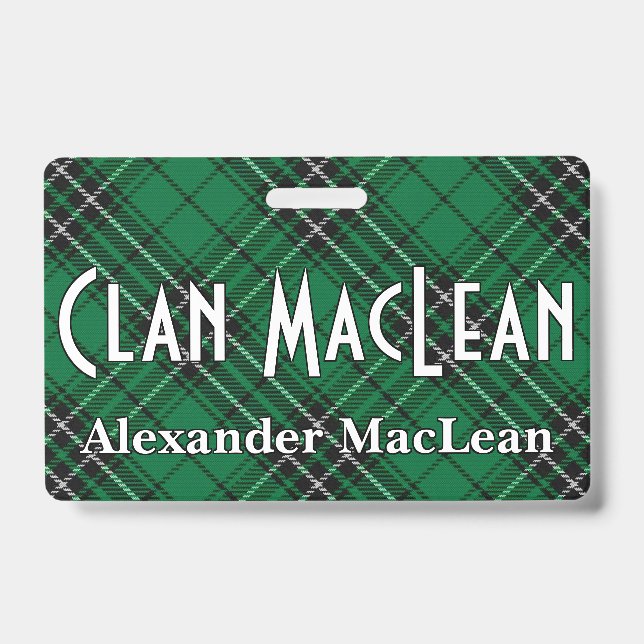 Snappy Clan MacLean Tartan Badge (Front)