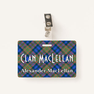 Snappy Clan MacLellan Tartan Badge