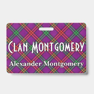 Snappy Clan Montgomery Tartan Badge