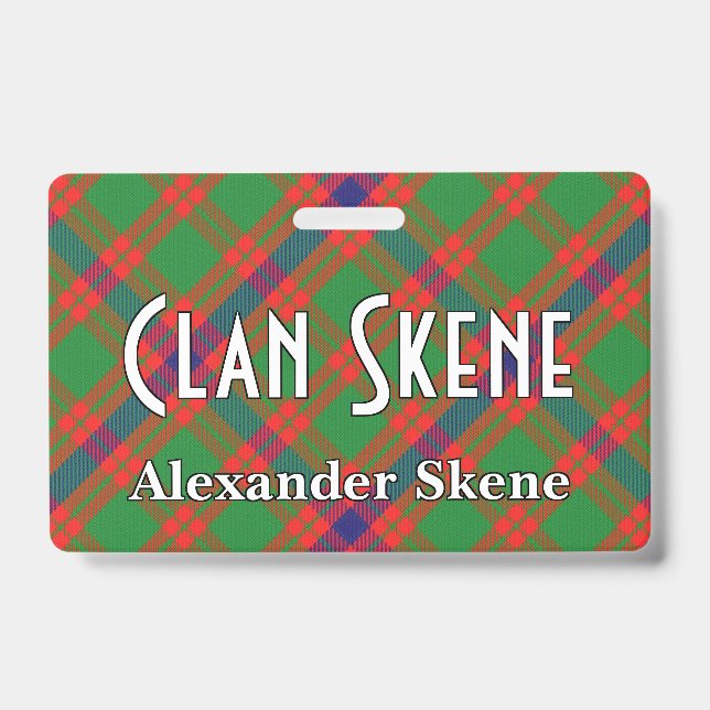 Snappy Clan Skene Tartan Badge (Front)