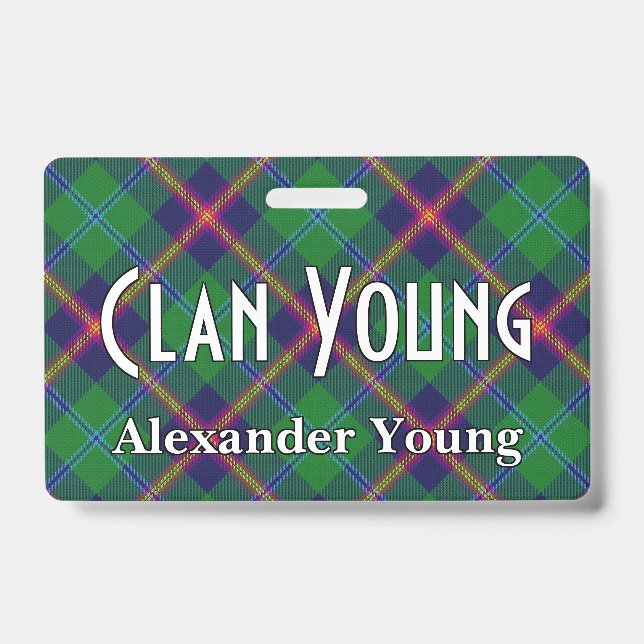 Snappy Clan Young Tartan Badge (Front)