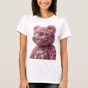 Snappy Gold GEM ENCRUSTED BEAR Modern Design T-Shirt