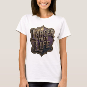 Snappy Gold LARGER THAN LIFE 3D Text Art T-Shirt